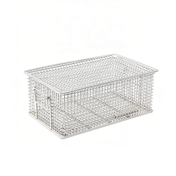 带锁不锈钢工业零件收纳网筐